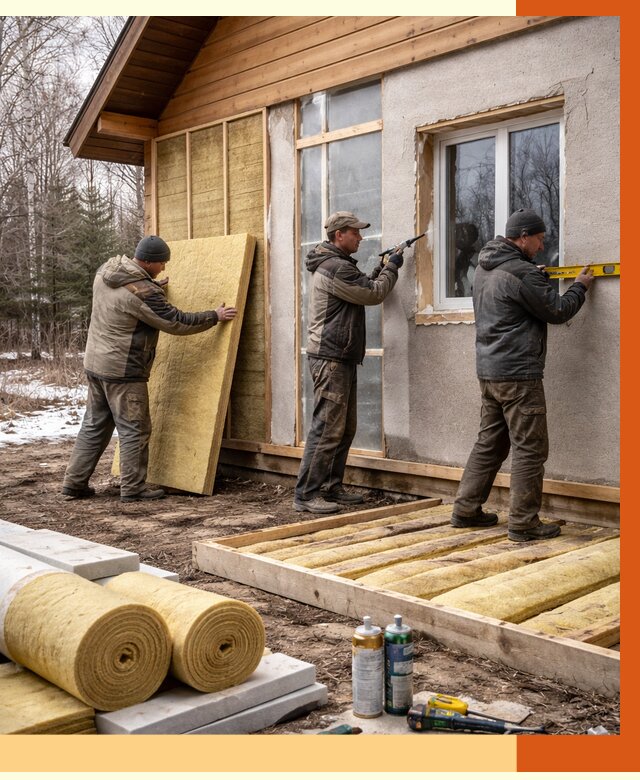Утепление дачного дома в Нижнем Тагиле от 4944 руб/м2 — недорого | ТепломастерНжн