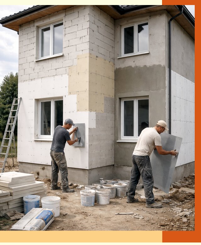 Утепление дома из газобетона в Нижнем Тагиле от 4372 руб./м² — заказать у ТепломастерНжн