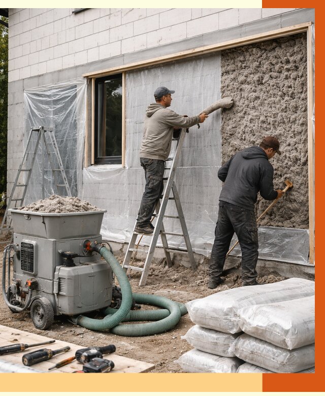 Утепление дома из газобетона эковатой в Нижнем Тагиле от 4684 руб./м2 | ТепломастерНжн