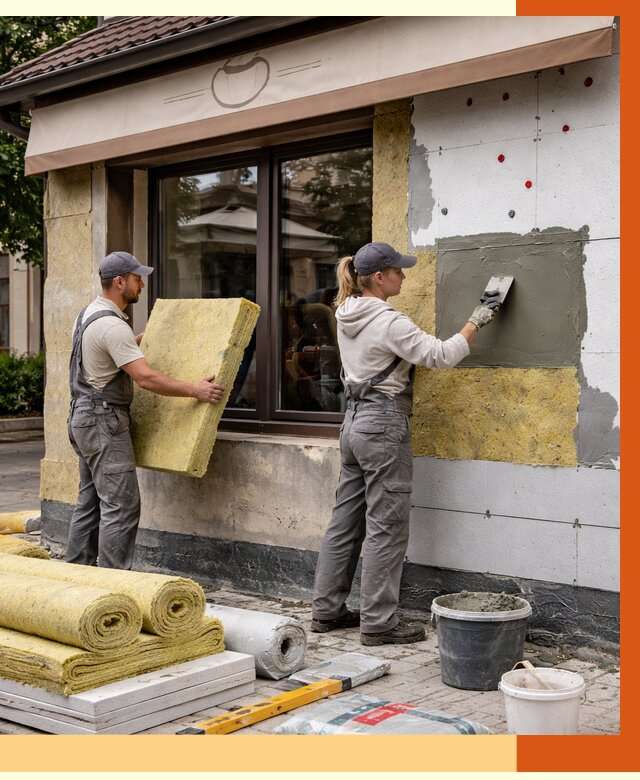 Утепление кафе в Нижнем Тагиле от 4372 руб/м2 — комплексно под ключ | ТепломастерНжн